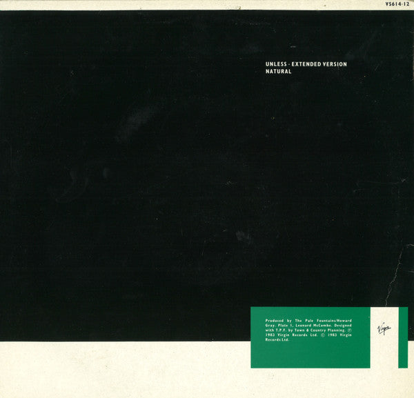 The Pale Fountains - Unless (Extended Version) (Vinyl, 12", 45 RPM, Single, Stereo) Near Mint (NM or M-) / Very Good Plus (VG+)