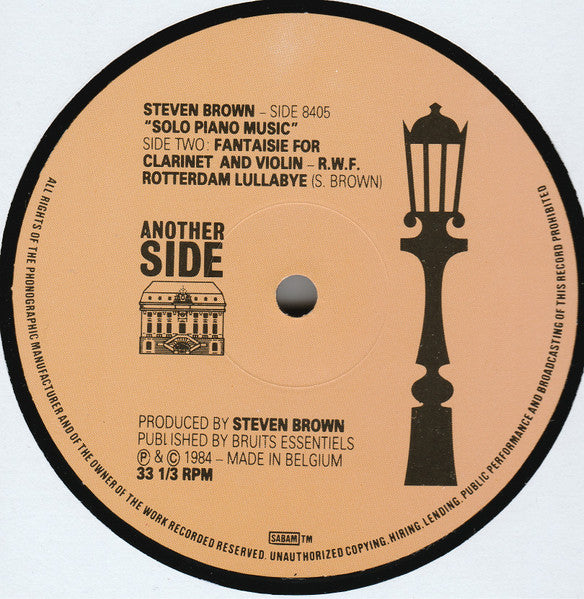 Steven Brown - Music For Solo Piano (Vinyl, LP, Album)