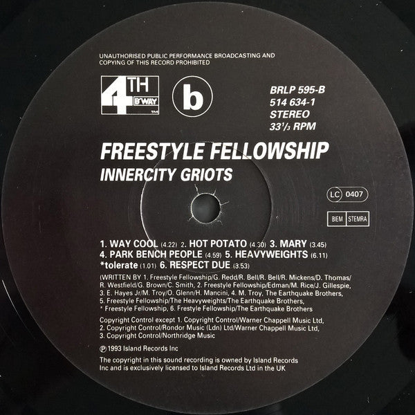 Freestyle Fellowship - Innercity Griots (Vinyl, LP, Album)