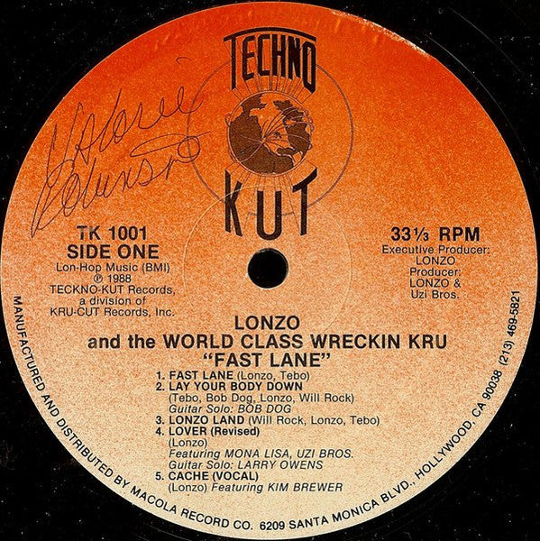 Lonzo - Turn Off The Lights In The Fast Lane (Vinyl, LP, Album) Very Good (VG) / Very Good (VG)
