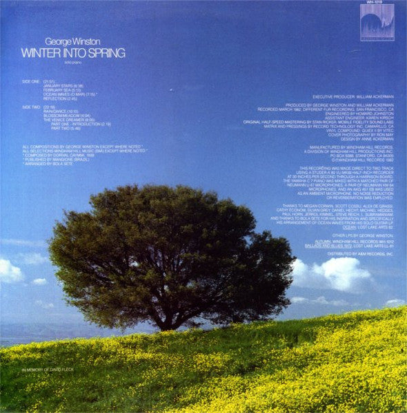 George Winston - Winter Into Spring (Vinyl, LP, Album, Reissue, Stereo) Good Plus (G+) / Good Plus (G+)