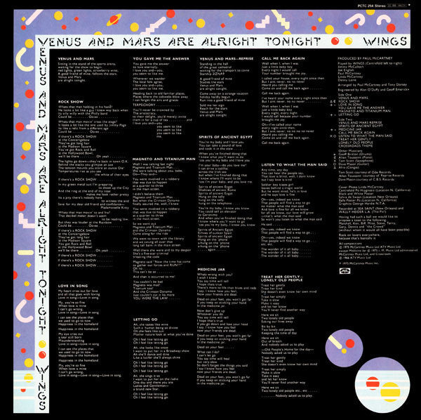 Wings (2) - Venus And Mars (Vinyl, LP, Album, Stereo) Good Plus (G+) / Very Good Plus (VG+)