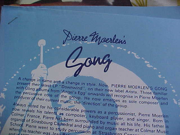 Pierre Moerlen's Gong - Downwind (Vinyl, LP, Album, Stereo) Very Good (VG) / Very Good Plus (VG+)