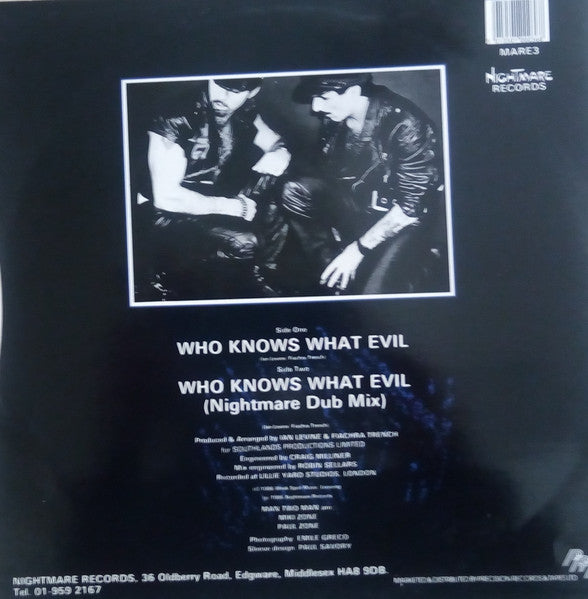 Man 2 Man - Who Knows What Evil? (Vinyl, 12", 45 RPM, Stereo) Very Good Plus (VG+) / Very Good (VG)