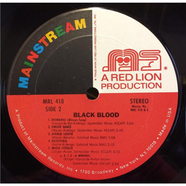 Black Blood (2) - Black Blood (Vinyl, LP) Very Good (VG) / Very Good (VG)