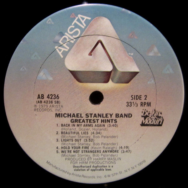 Michael Stanley Band - Greatest Hints (Vinyl, LP, Album) Very Good Plus (VG+) / Very Good (VG)