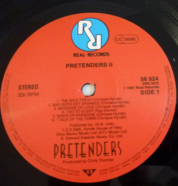 The Pretenders - Pretenders II (Vinyl, LP, Album, Reissue, Stereo) Very Good (VG) / Very Good Plus (VG+)