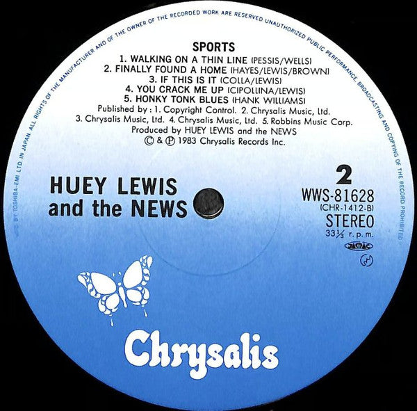 Huey Lewis & The News - Sports (Vinyl, LP, Album, Stereo)
