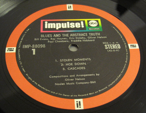 Oliver Nelson - The Blues And The Abstract Truth (Vinyl, LP, Album, Reissue, Stereo) Very Good Plus (VG+) / Very Good Plus (VG+)