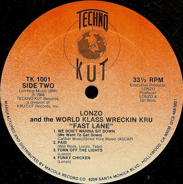 Lonzo - Turn Off The Lights In The Fast Lane (Vinyl, LP, Album) Very Good (VG) / Very Good (VG)