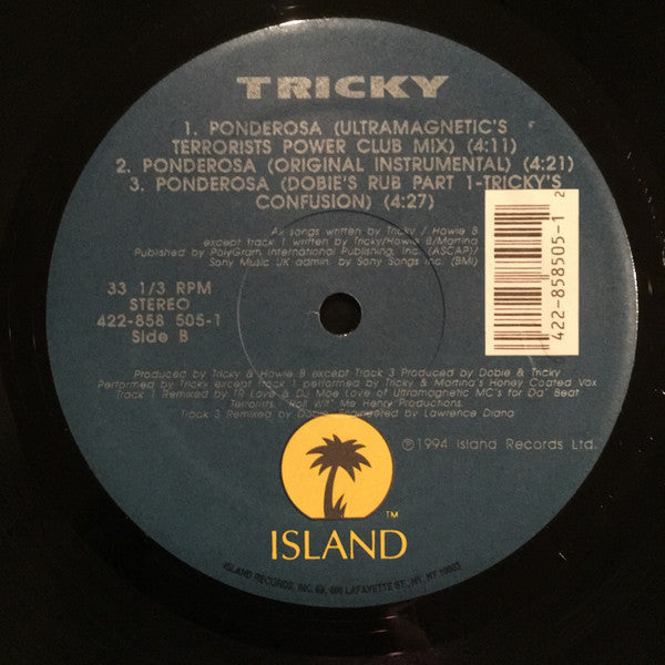 Tricky - Ponderosa (Vinyl, 12", Maxi-Single) Very Good Plus (VG+) / Very Good Plus (VG+)