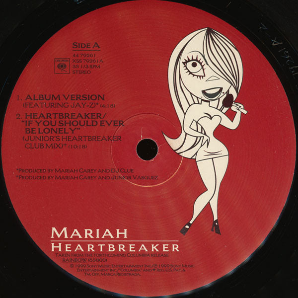 Mariah Carey - Heartbreaker (Vinyl, 12", 33 ⅓ RPM, Stereo) Good Plus (G+) / Good Plus (G+)