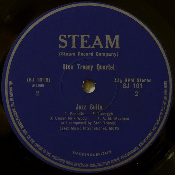 The Stan Tracey Quartet - Jazz Suite (Inspired By Dylan Thomas' Under Milk Wood) (Vinyl, LP, Album, Reissue) Very Good (VG) / Good Plus (G+)