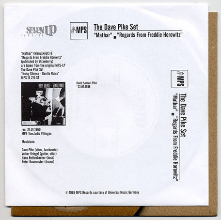 The Dave Pike Set - Mathar / Regards From Freddie Horowitz (Vinyl, 7", Single, 45 RPM) Very Good Plus (VG+) / Very Good Plus (VG+)
