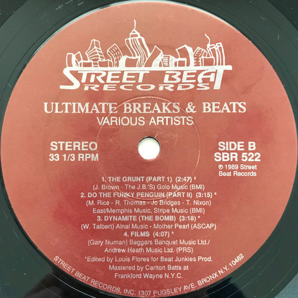 Various - Ultimate Breaks & Beats (Vinyl, LP, Compilation, Unofficial Release) Good Plus (G+) / Very Good (VG)