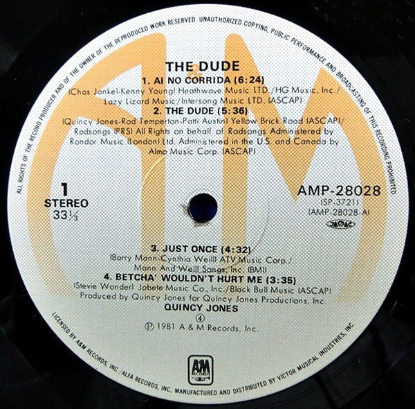 Quincy Jones - The Dude (Vinyl, LP, Album)