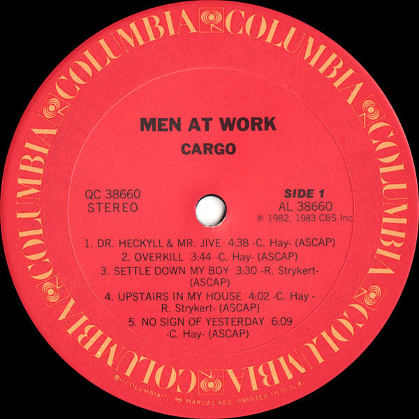Men At Work - Cargo (Vinyl, LP, Album, Stereo) Good Plus (G+) / Good Plus (G+)