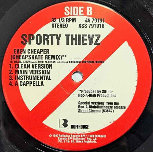 Sporty Thievz - No Pigeons (Vinyl, 12", 33 ⅓ RPM) Very Good (VG) / Very Good Plus (VG+)