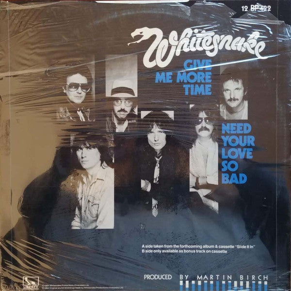 Whitesnake - Give Me More Time (Vinyl, 12", 45 RPM, Single) Very Good Plus (VG+) / Very Good Plus (VG+)