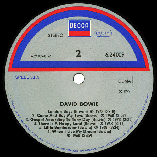 David Bowie - David Bowie (Vinyl, LP, Compilation, Repress) Near Mint (NM or M-) / Very Good Plus (VG+)
