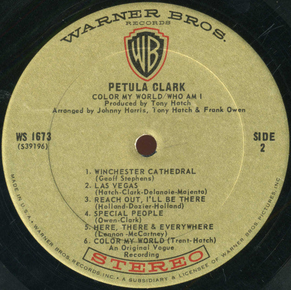 Petula Clark - Color My World / Who Am I (Vinyl, LP, Album, Stereo) Very Good (VG) / Very Good (VG)