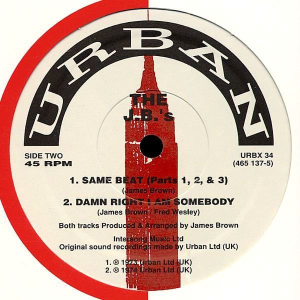 The J.B.'s - The Grunt (Parts 1 & 2) (Vinyl, 12", 45 RPM, Compilation) Very Good (VG) / Good Plus (G+)