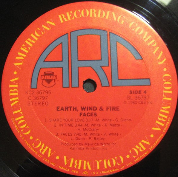 Earth, Wind & Fire - Faces (2xVinyl, LP, Album, Stereo) Good Plus (G+) / Very Good (VG)