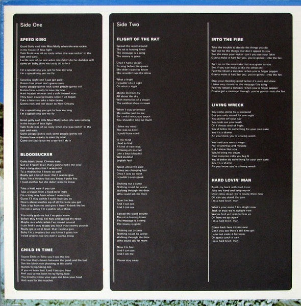 Deep Purple - In Rock (Vinyl, LP, Album) Very Good (VG) / Good Plus (G+)