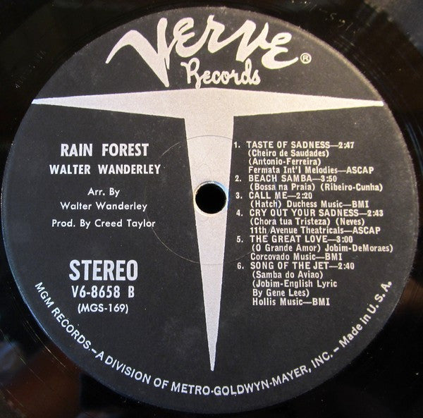 Walter Wanderley - Rain Forest (Vinyl, LP, Album, Stereo) Very Good (VG) / Very Good (VG)