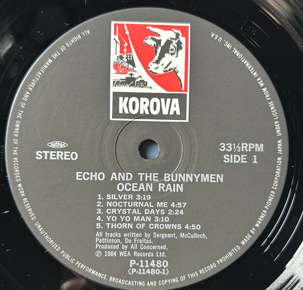 Echo & The Bunnymen - Ocean Rain (Vinyl, LP, Album, Stereo) Very Good (VG) / Very Good Plus (VG+)