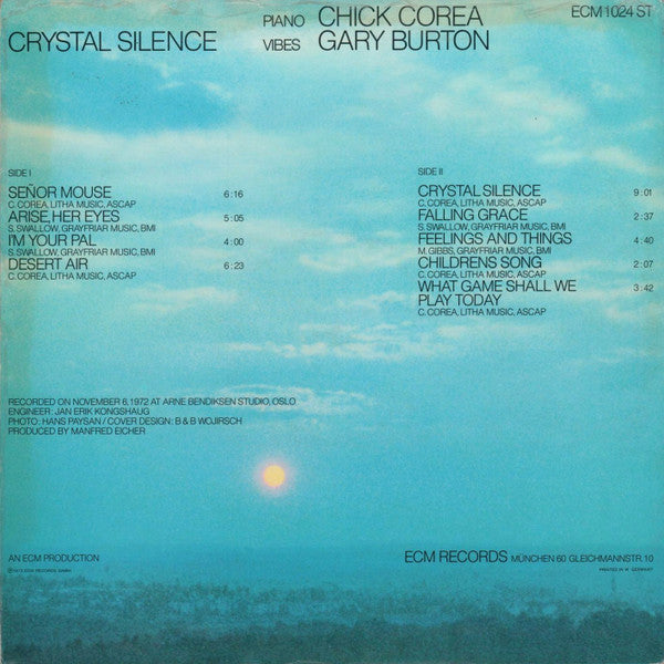 Gary Burton / Chick Corea - Crystal Silence (Vinyl, LP, Album) Very Good Plus (VG+) / Very Good (VG)
