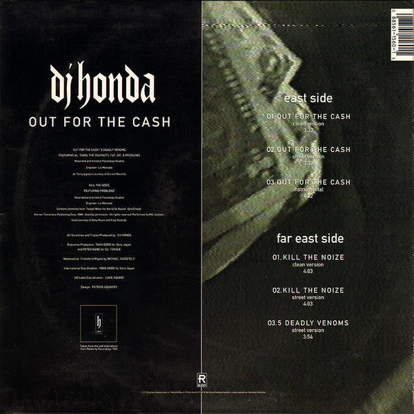 DJ Honda - Out For The Cash (Vinyl, 12", 33 ⅓ RPM) Very Good (VG) / Very Good (VG)