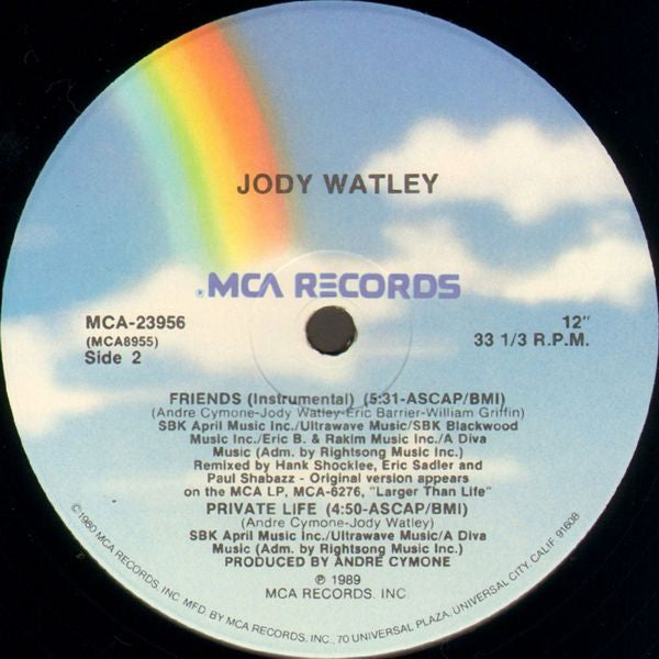 Jody Watley - Friends (Vinyl, 12", Single, 33 ⅓ RPM) Good Plus (G+) / Very Good Plus (VG+)