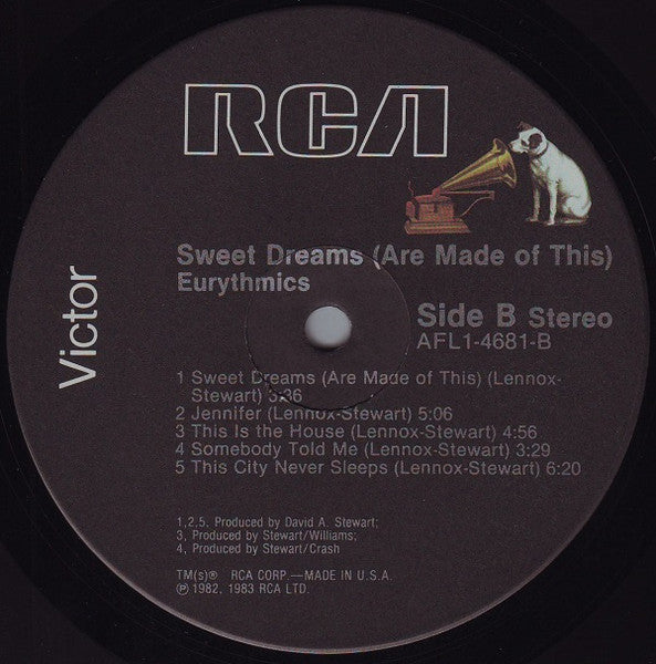 Eurythmics - Sweet Dreams (Are Made Of This) (Vinyl, LP, Album, Stereo) Good Plus (G+) / Very Good (VG)