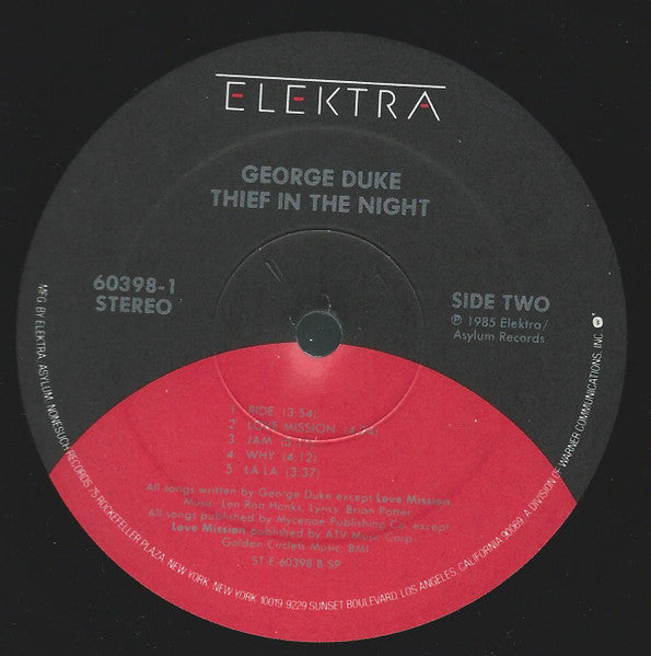 George Duke - Thief In The Night (Vinyl, LP, Album) Near Mint (NM or M-) / Near Mint (NM or M-)