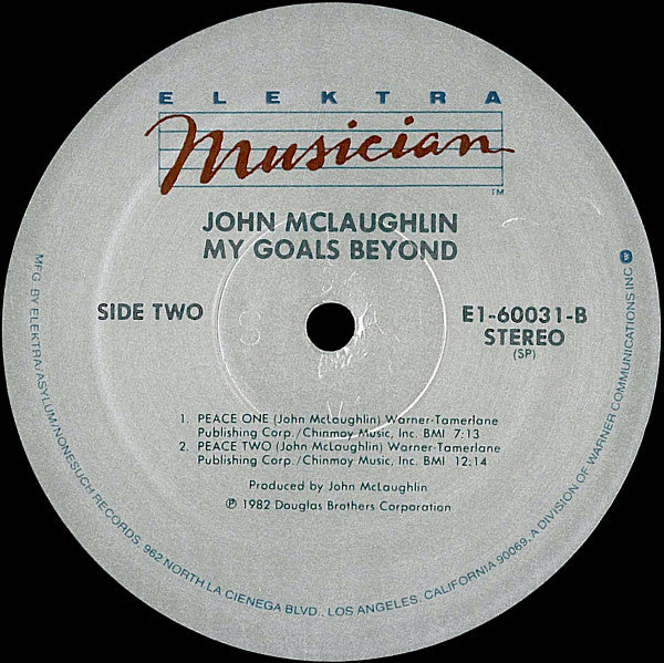 John McLaughlin - My Goals Beyond (Vinyl, LP, Album, Reissue) Very Good (VG) / Very Good (VG)
