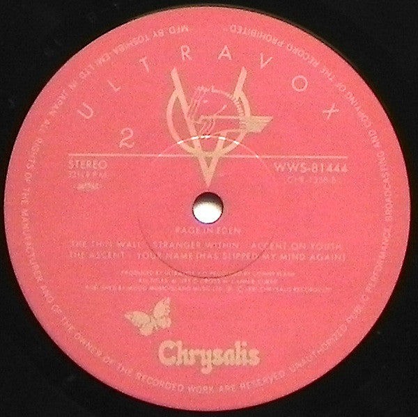Ultravox - Rage In Eden (Vinyl, LP, Album)
