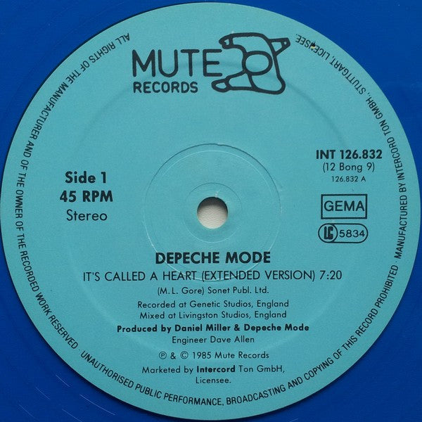 Depeche Mode - It's Called A Heart (Extended) (Vinyl, 12", 45 RPM, Maxi-Single, Stereo) Very Good (VG) / Very Good (VG)