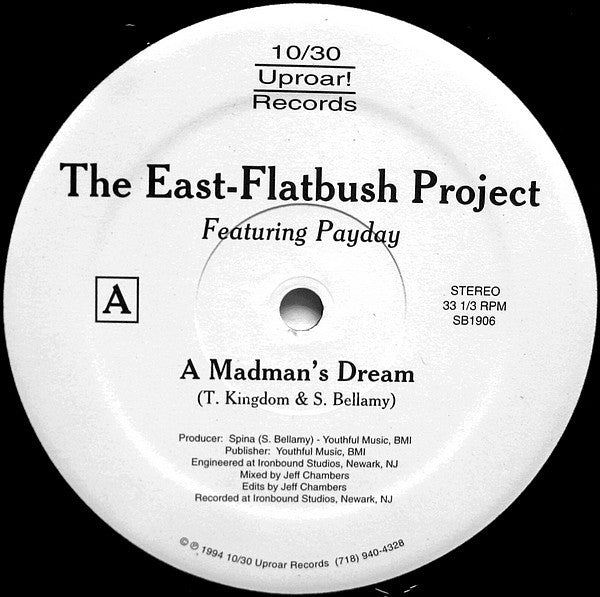 East Flatbush Project - A Madman's Dream / Can't Hold It Back (Vinyl, 12", 33 ⅓ RPM, Stereo) Very Good Plus (VG+) / Generic