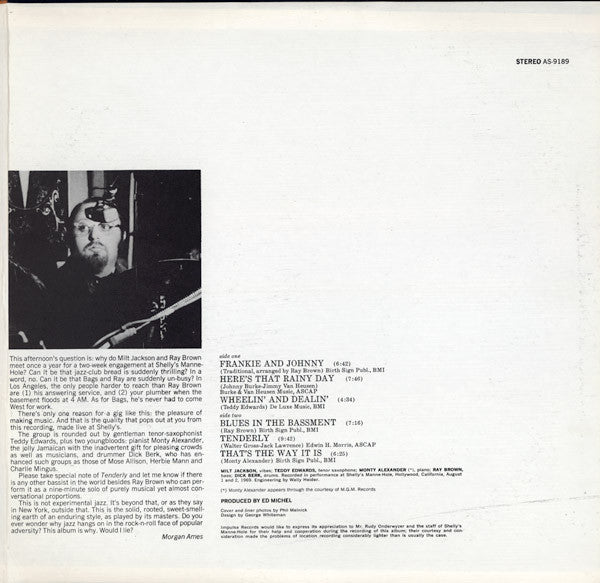 Milt Jackson Quintet - That's The Way It Is (Vinyl, LP, Album) Very Good (VG) / Very Good (VG)