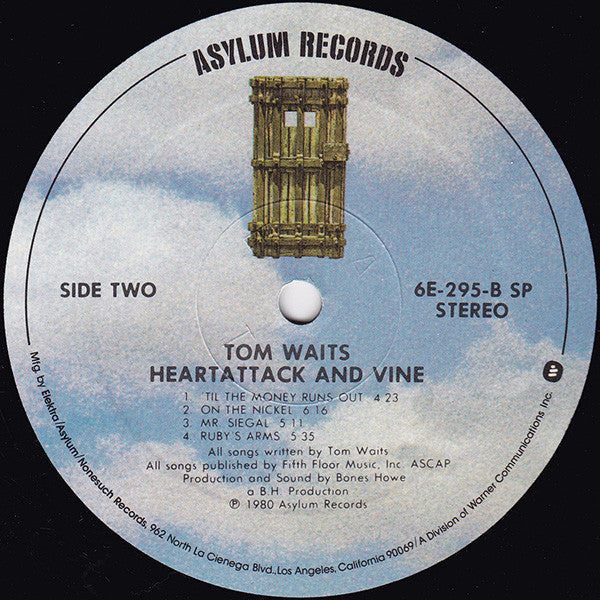 Tom Waits - Heartattack And Vine (Vinyl, LP, Album, Stereo) Very Good Plus (VG+) / Very Good (VG)