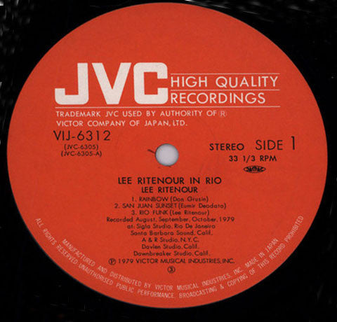 Lee Ritenour - Lee Ritenour In Rio (Vinyl, LP, Album)