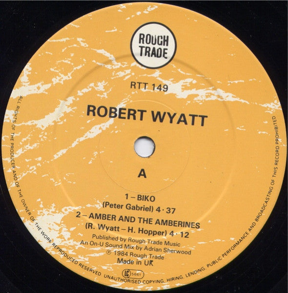Robert Wyatt - Work In Progress (Vinyl, 12", 45 RPM, EP) Very Good (VG) / Very Good Plus (VG+)