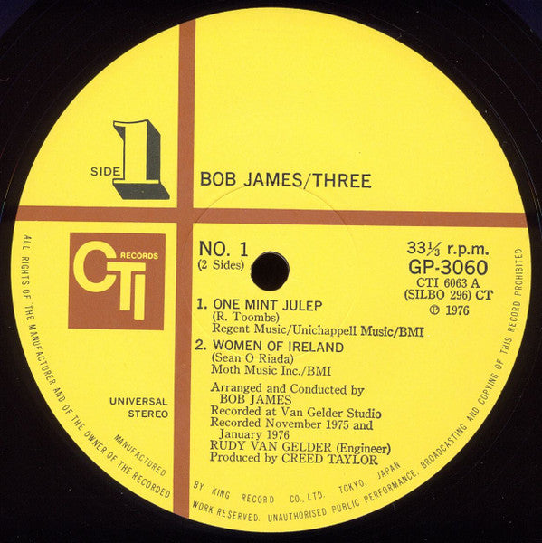 Bob James - Three (Vinyl, LP, Album)