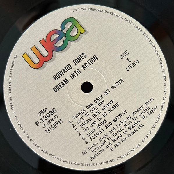 Howard Jones - Dream Into Action (Vinyl, LP, Album, Stereo)