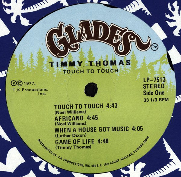 Timmy Thomas - Touch To Touch (Vinyl, LP, Album) Very Good Plus (VG+) / Good (G)