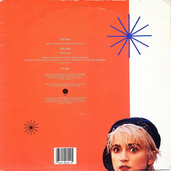 Madonna - Who's That Girl (Vinyl, 12", 45 RPM, Maxi-Single, Stereo) Good Plus (G+) / Very Good Plus (VG+)