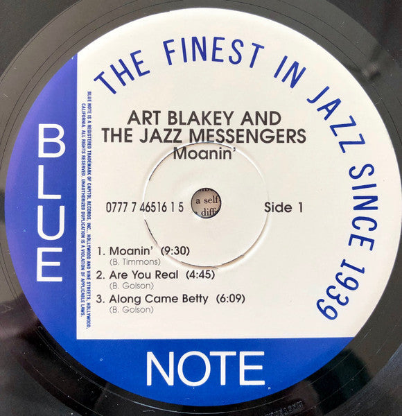 Art Blakey & The Jazz Messengers - Moanin' (Vinyl, LP, Album, Reissue, Stereo) Near Mint (NM or M-) / Near Mint (NM or M-)