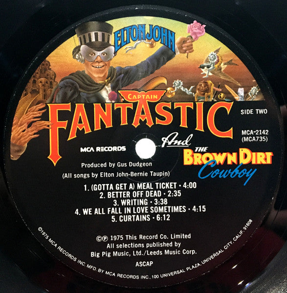 Elton John - Captain Fantastic And The Brown Dirt Cowboy (Vinyl, LP, Album, Stereo) Very Good (VG) / Good Plus (G+)