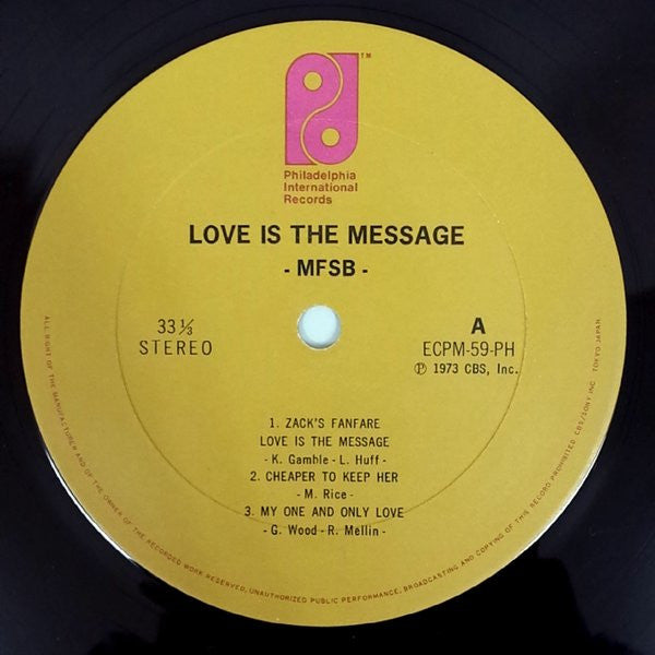 MFSB - Love Is The Message (Vinyl, LP, Album, Reissue, Stereo)